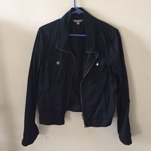 Cool black crop rocker jacket