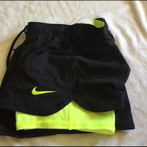 Nike size small 2 in one shorts