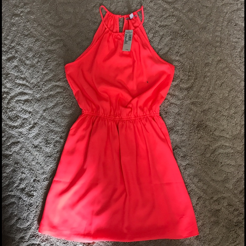 American eagle bright coral dress size small