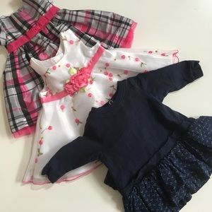 Lot of 3 newborn/0-3 month dresses