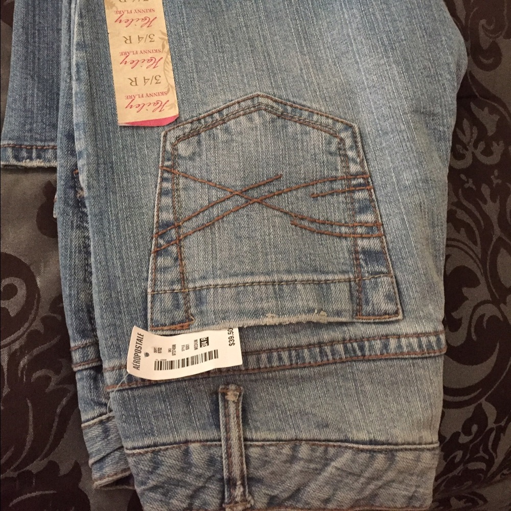 Aeropostale skin flare jeans size 3/4