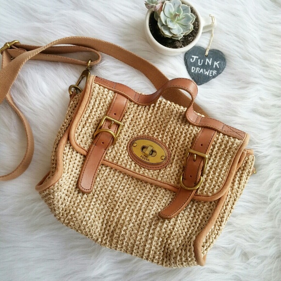 Fossil Handbags - Fossil Flap Buckle Crossbody Woven