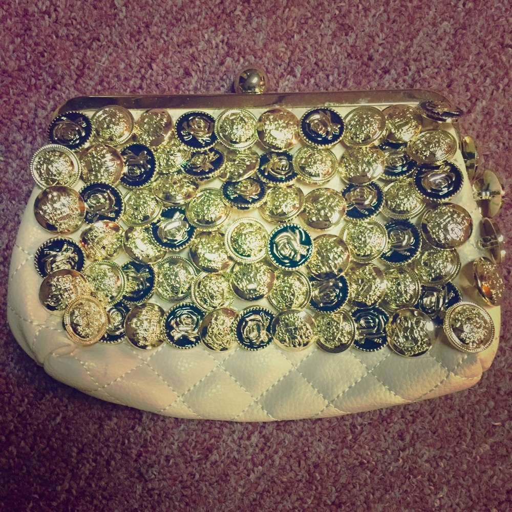 ALDO-Pink & Metallic Coin Clutch 💖👛