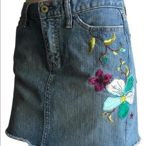 GAP denim applique mini skirt