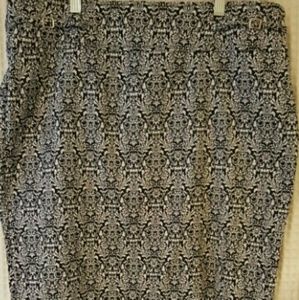 Floral damask pencil skirt xl