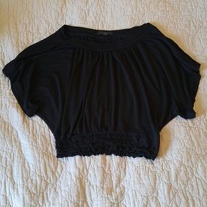 Women's Black Flowy Top, Size Small