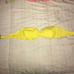 VS Yellow strapless swim top