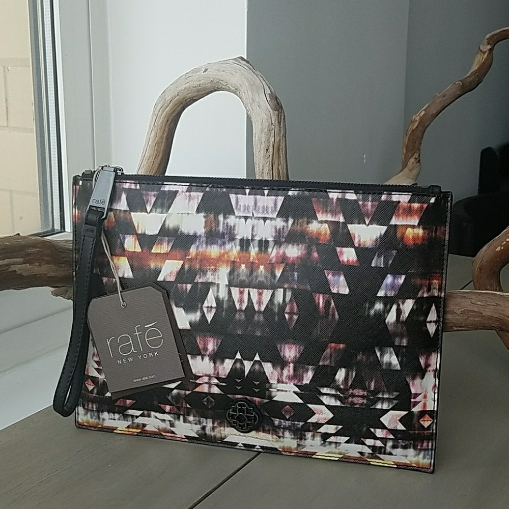 Rafe Alexa Leather Trim Clutch, NWT! Gorgeous!