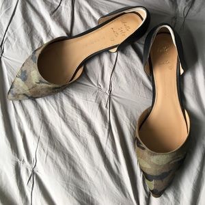 Camo Pointed Flats