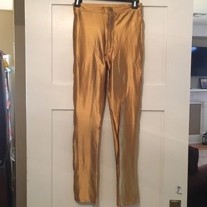 Gold disco pants - XS