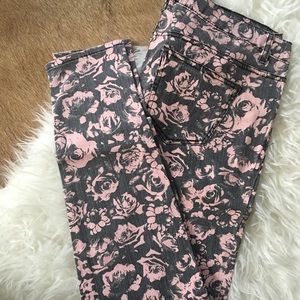 Floral jeans
