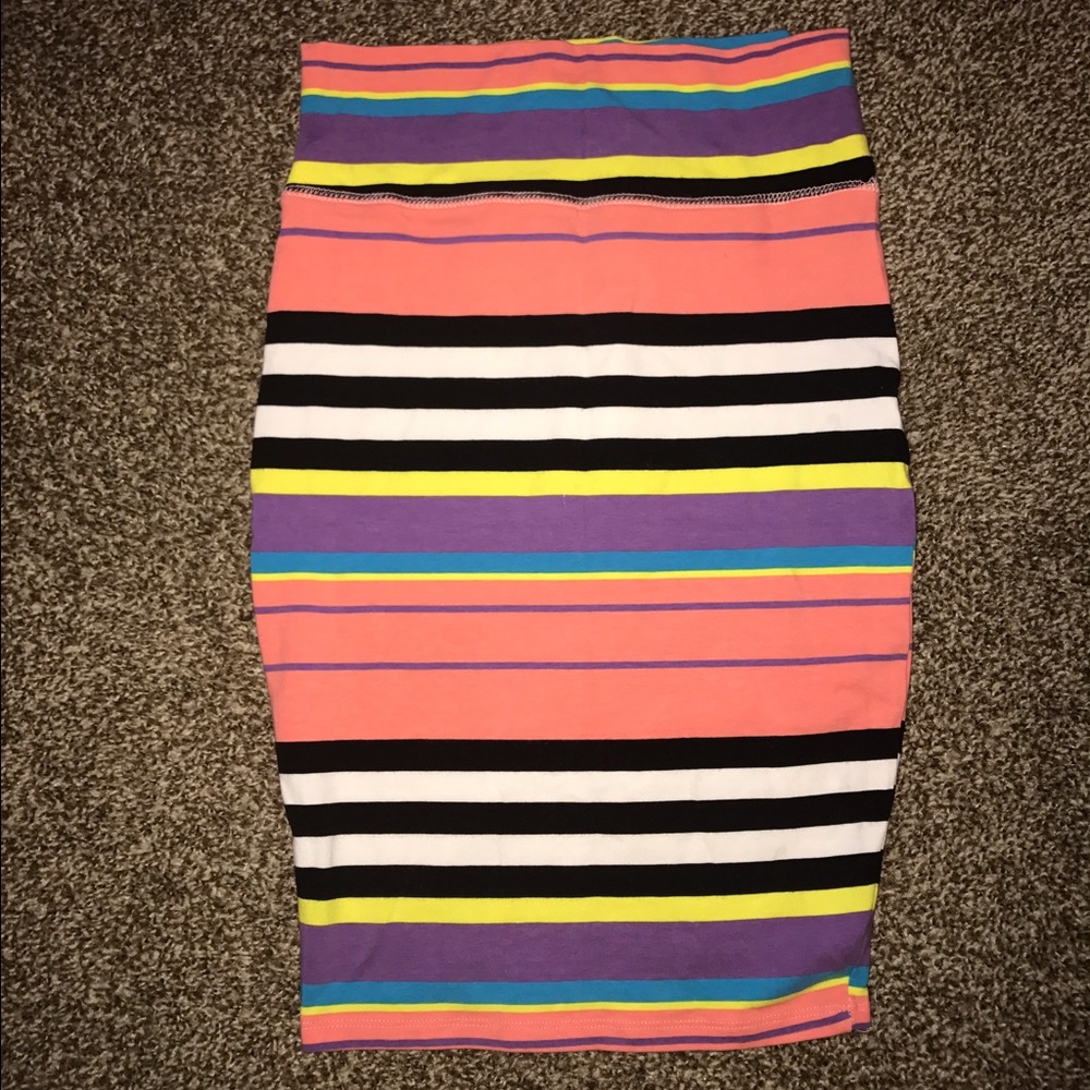 Multicolor pencil skirt