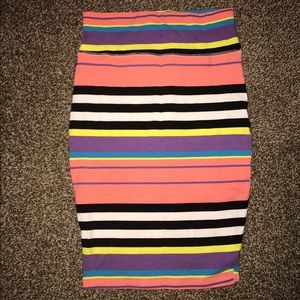 Multicolor pencil skirt