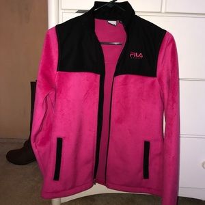fils sport pink and black jacket zip up