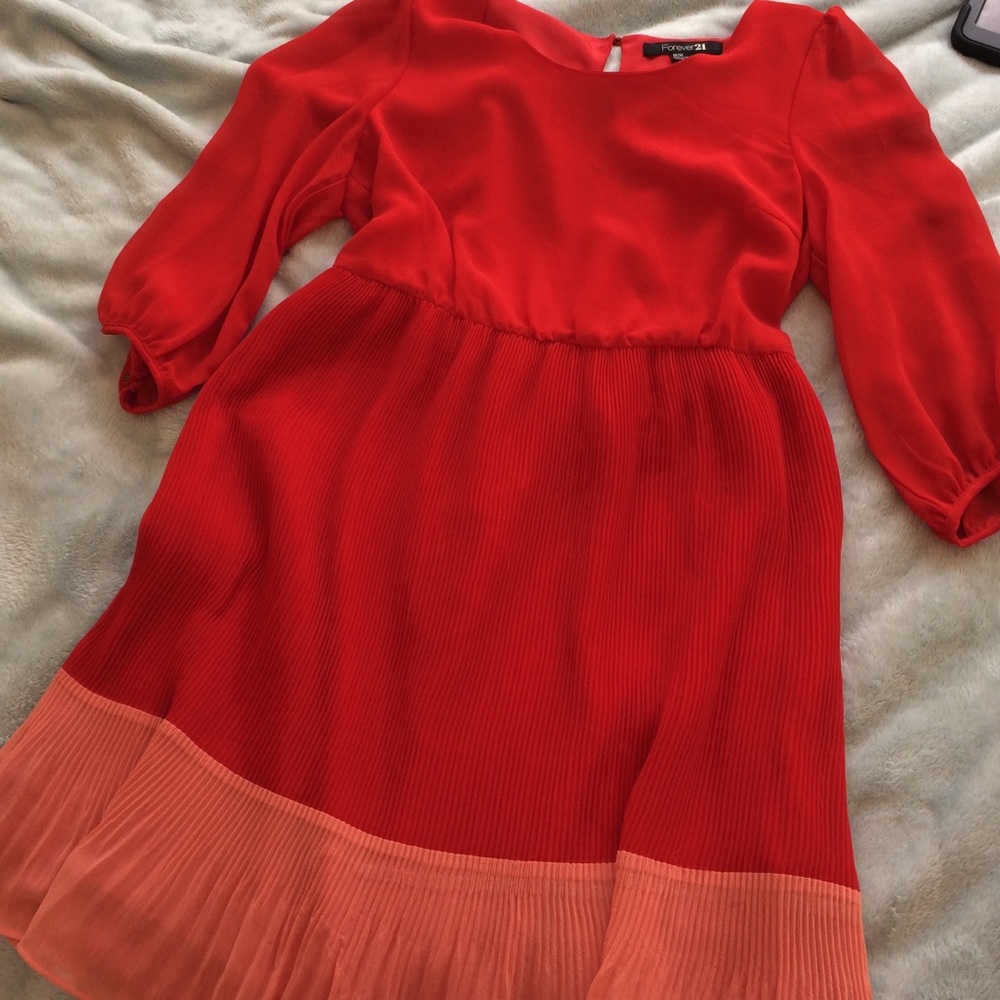 Beautiful red colorblock dress