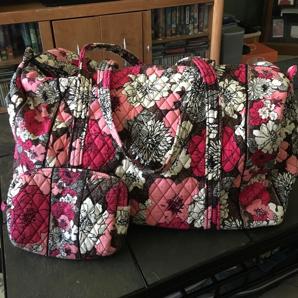 Vera Bradley Large Duffle and Cosmetic Bag