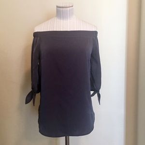 Monteau Off-the-Shoulder Tie Sleeve Top