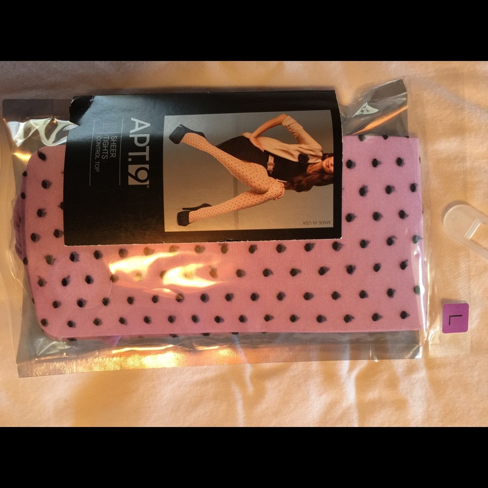 One pair ladies sheer control top tights.