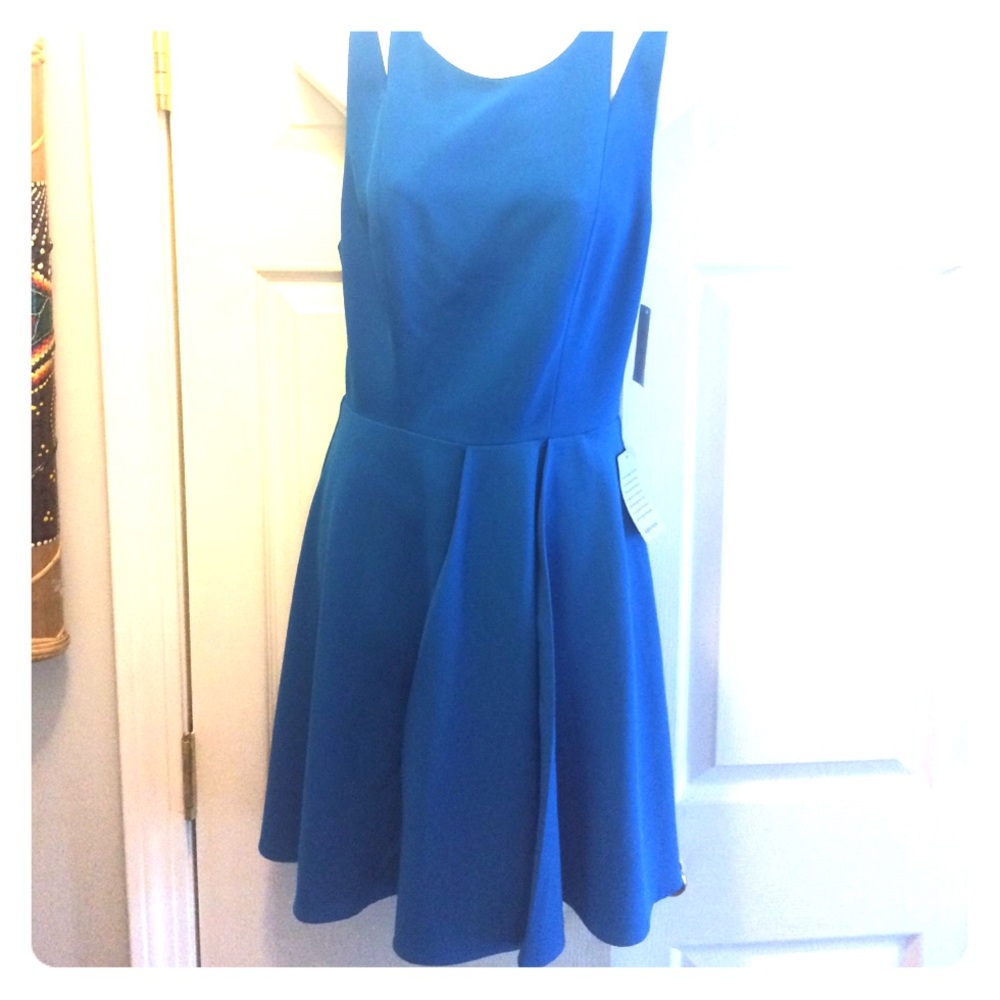 Chelsea28 Blue crisscross back Dress