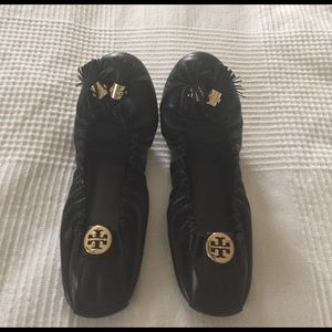 Tory Burch flats with tassels.
