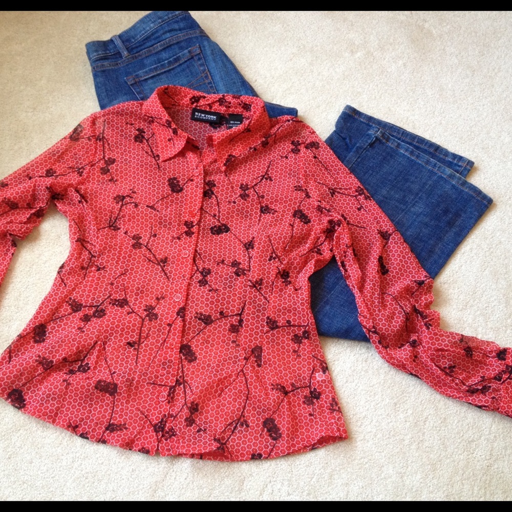 NY&Co sheer blouse