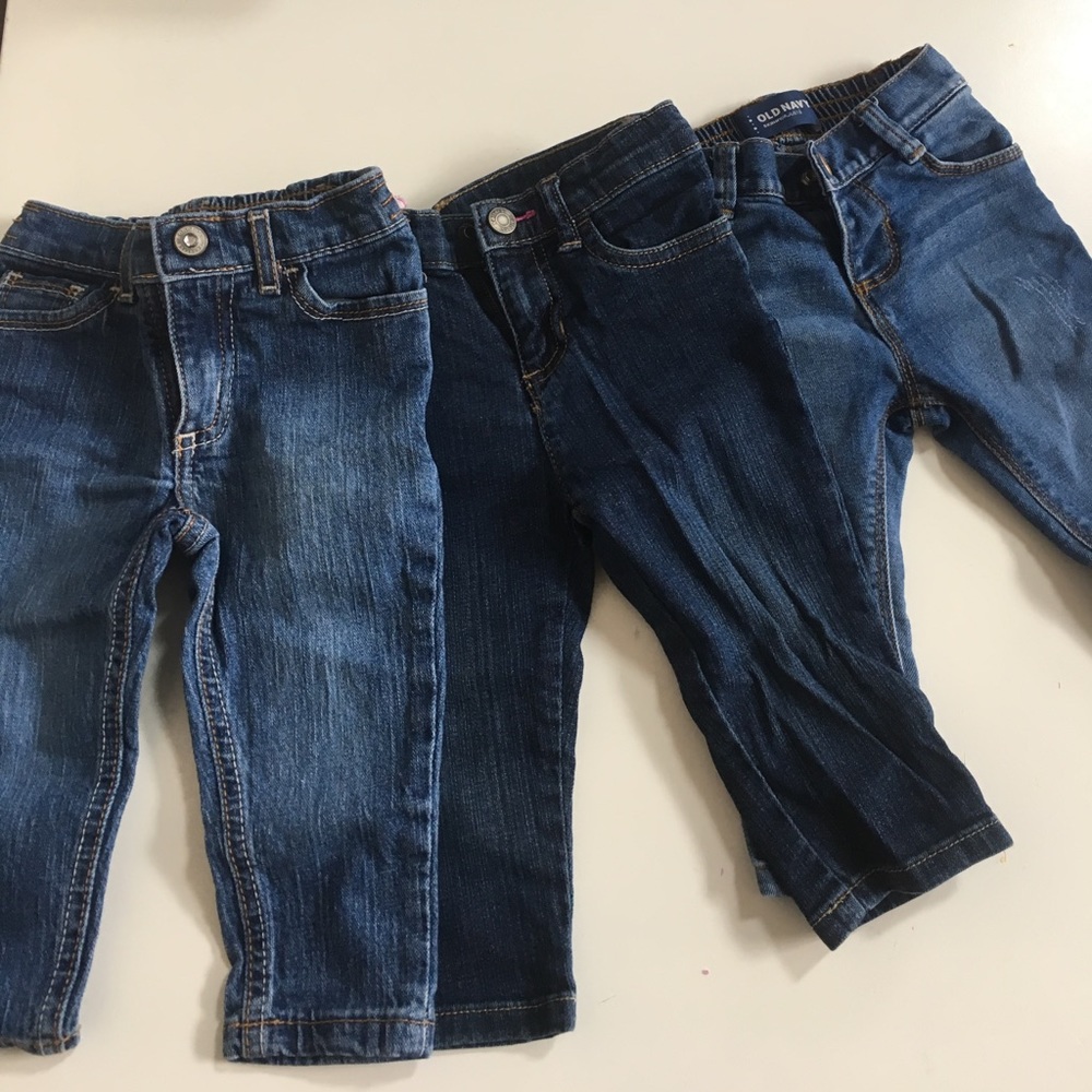 Lot of 3 pair if infant jeans (Girls) size 12 mo