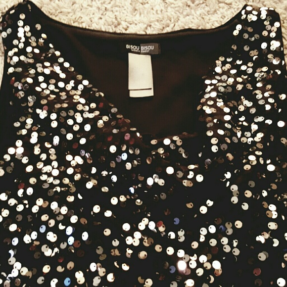 Bisou Bisou Black Sequin Dress