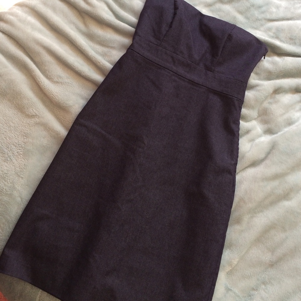 Denim sweetheart strapless dress