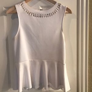 Urban Outfitters Peplum Tank w/ exposed zipper