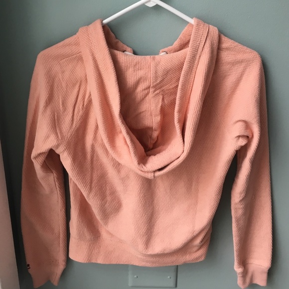 Hollister | Tops | Peach Colored Lace Up Hollister Hoodie | Poshmark