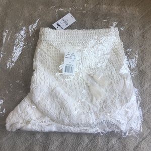 White crochet shorts
