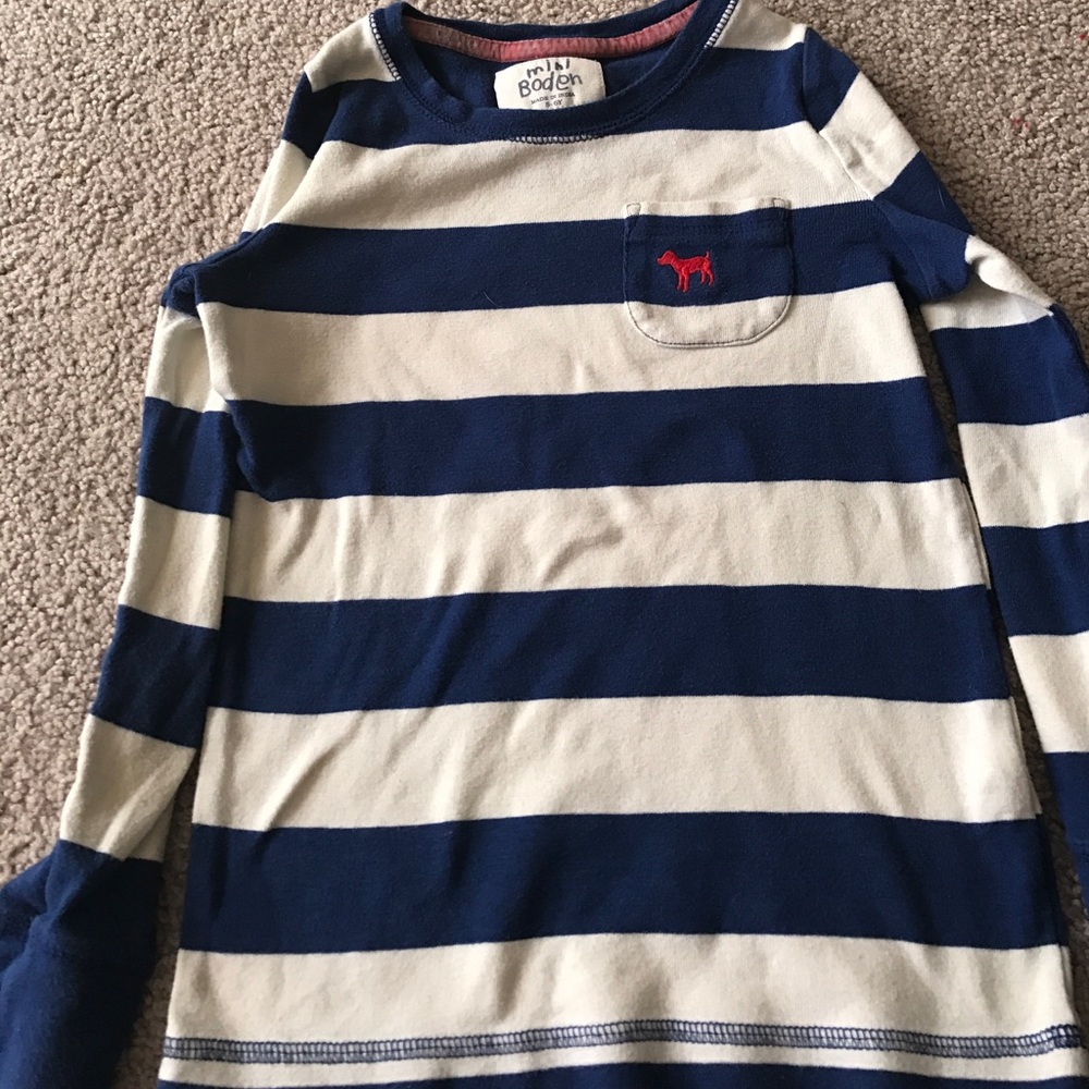 Girls mini boden 5-6 shirt