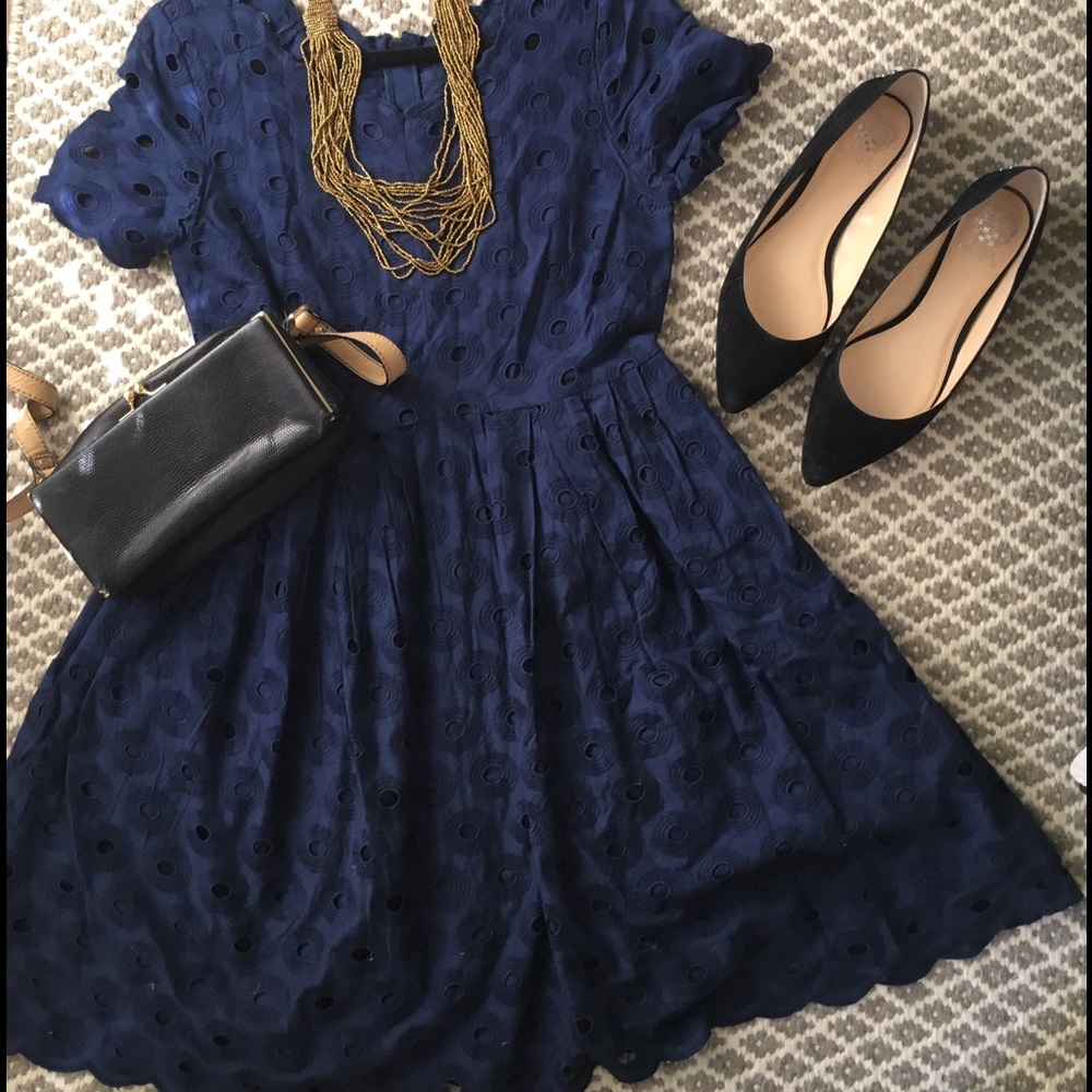 Jcrew eyelet dress with pockets