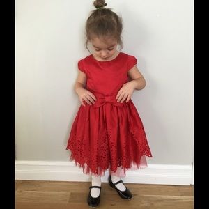 Red sweet heart rose party dress