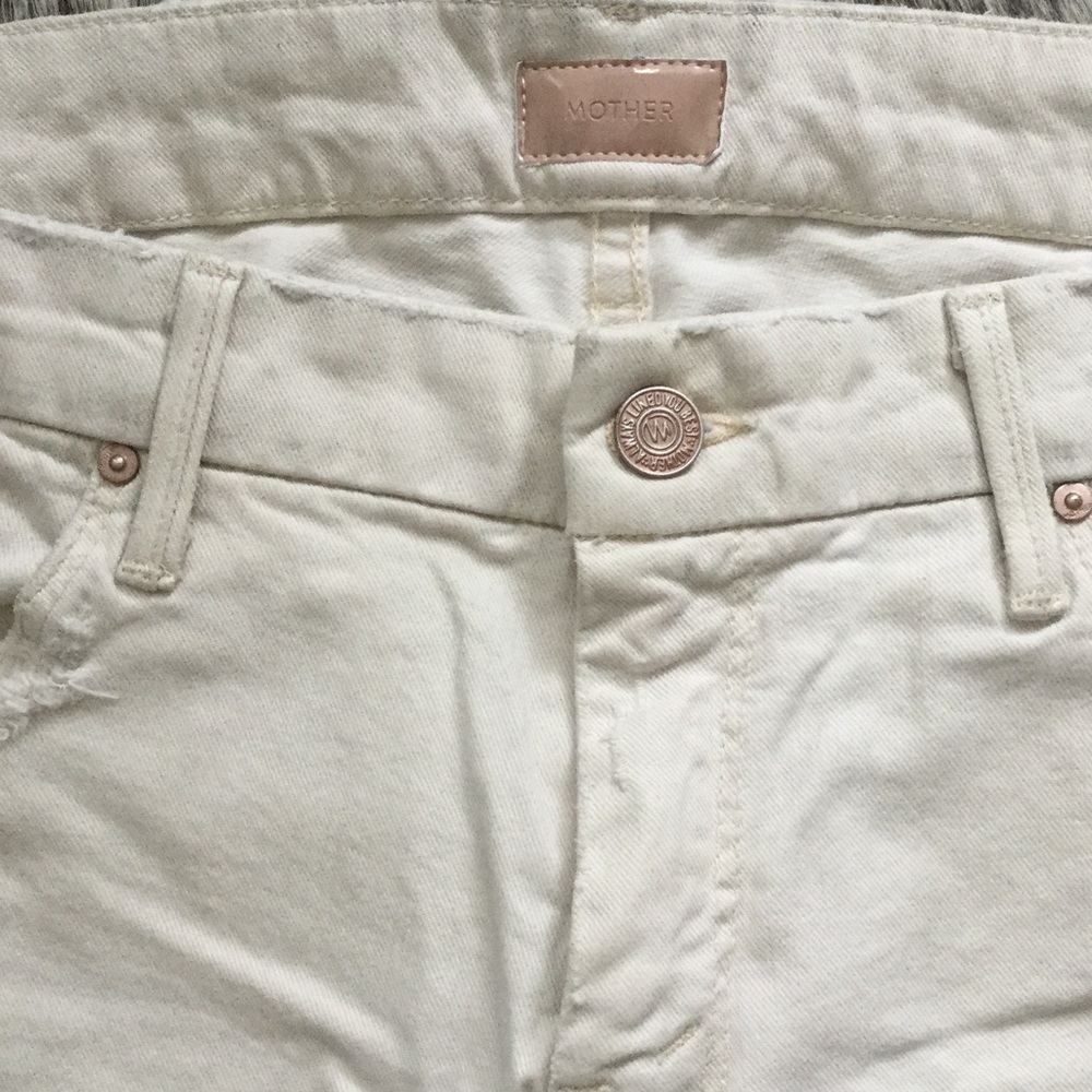 Off white skinny Mother Denim Jeans