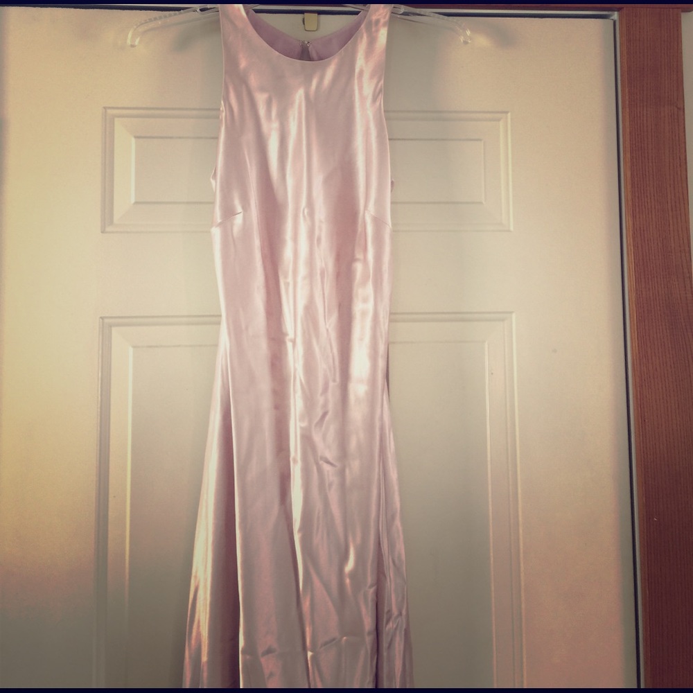 Floor length special occasion dress.