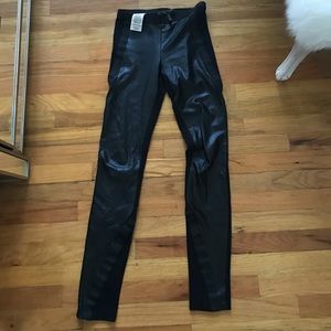 BCBG leather stretchy pants