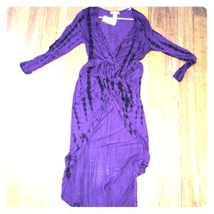 Plus size purple the dye high/low dress XXL