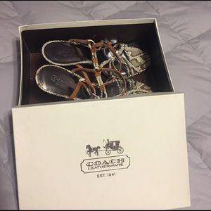 Coach dressy sandals new in box never worn size 11