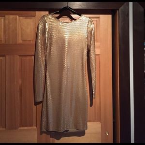 Michael Kors sequin gold dress