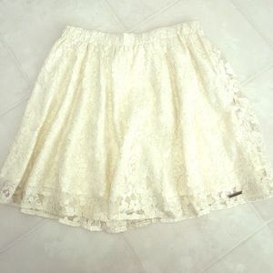 Abercrombie & Fitch Lace Shimmer Skater Skirt