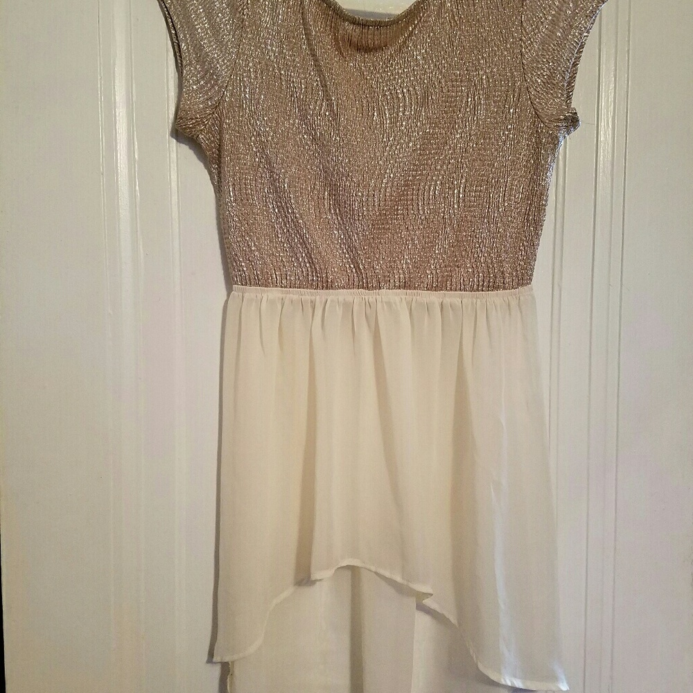 Gold and cream shirt