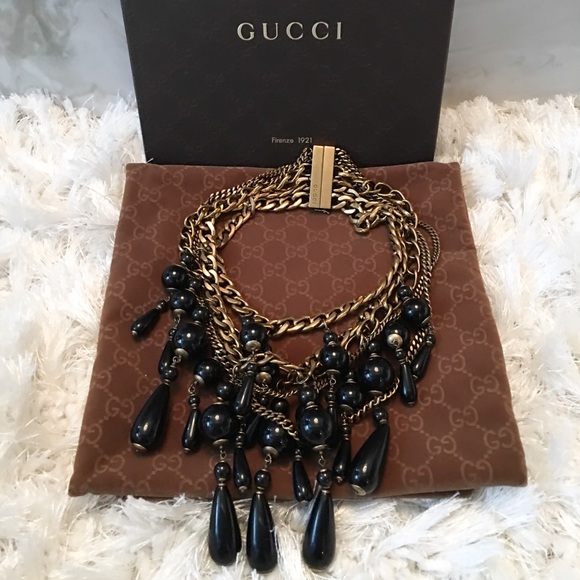 Gucci Jewelry - SOLD Gucci Runway Bronze Multi Curb Chain Bead