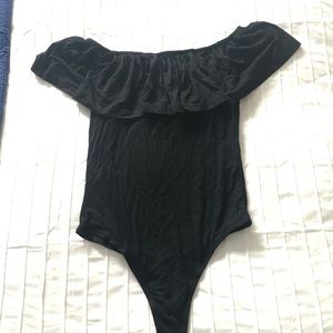 Off shoulder bodysuit.