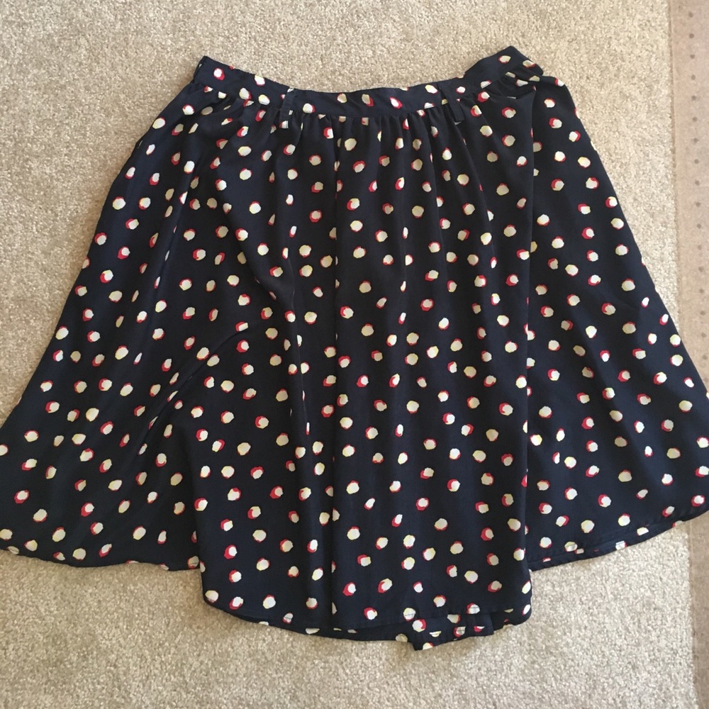 Blue polka dot skirt