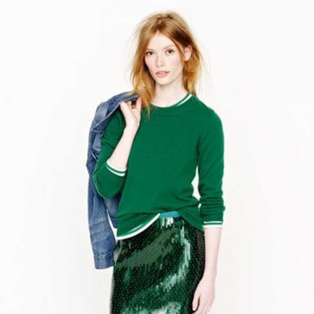 Emerald green J Crew Tippi sweater