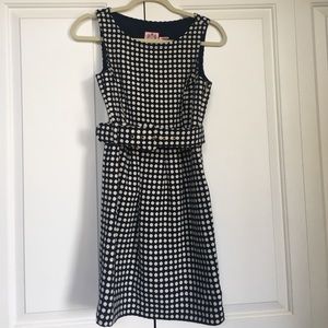 Navy and white polka dot Juicy Couture dress.