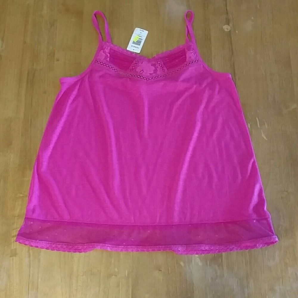 Torrid tank top with lace detail