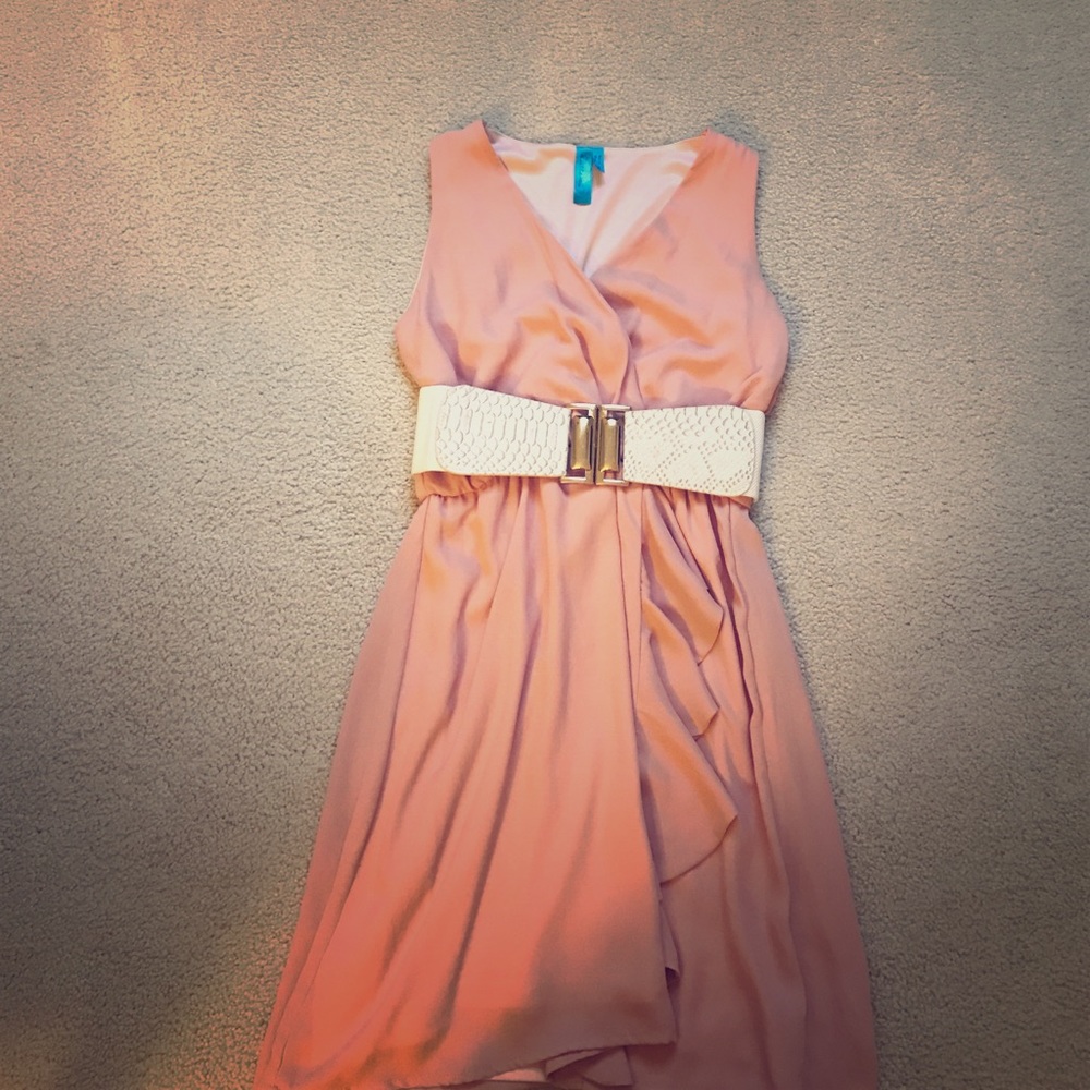 Peach dress. Will include the belt!