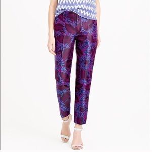 J.Crew garden pant in midnight floral jacquard